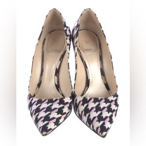 ‼️SOLD‼️Christian Dior Canvas Houndstooth Print Pumps Size: 6.5 | IT 36.5